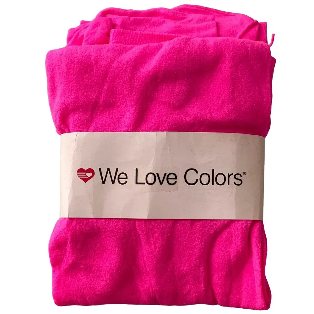 WE LOVE COLORS TIGHTS PANTYHOSE SIZE MEDIUM NEON PINK NEW - Picture 1 of 2
